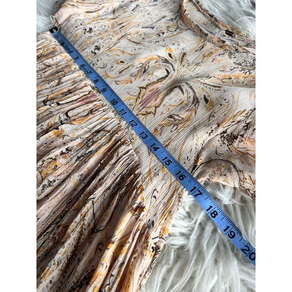 Free People Women's Say You Will Flowy Blouse Top Bohemian Boho Ivory Size Small - Picture 10 of 11